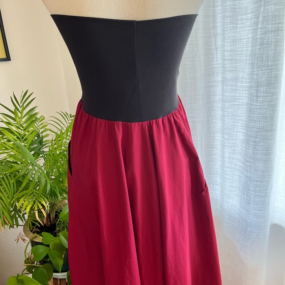 Berlin boutique skirt or pull up dress in red with patchwork accents - Picture 16 of 16